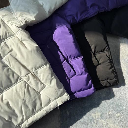 D122401冬季25FW皮革拼接拉链羽绒面包服外套男女同款 商品图12