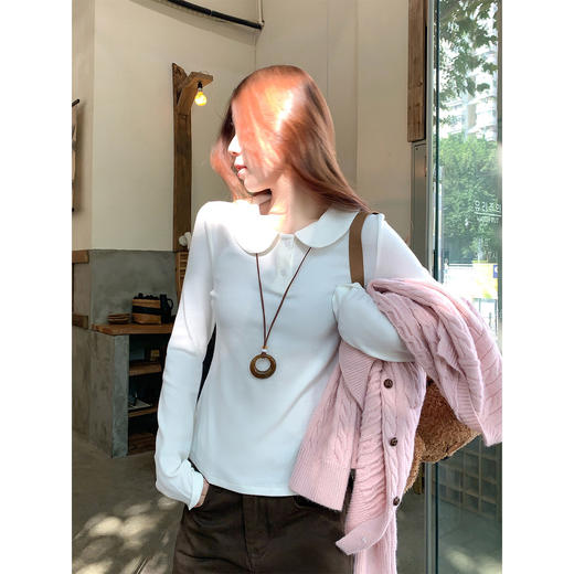 <曾小咸推荐>3.22现货秒杀 ！微信超特价！韩系娃娃领打底长袖 日常109.99 立减40 秒杀69.99！ 毛衣开衫 秒杀89.99！休闲裤 秒杀99.99！ 商品图1