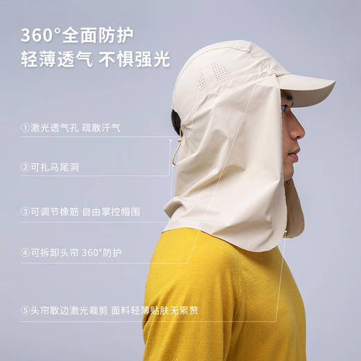 优极UG 可拆卸360防晒全顶帽 商品图8