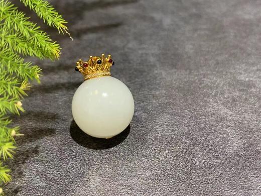 【御珠宫坊】金镶羊脂白玉珠 商品图3
