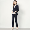 【上衣+裤子】罗蒙女士西服套装时尚创驳领职业装通勤舒适干练两件套女 商品缩略图7