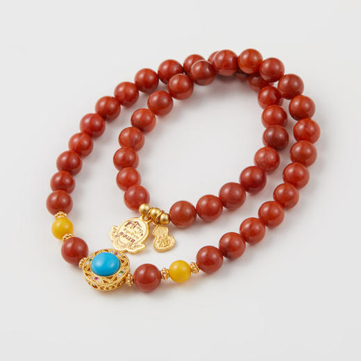 南红双圈手串 商品图3