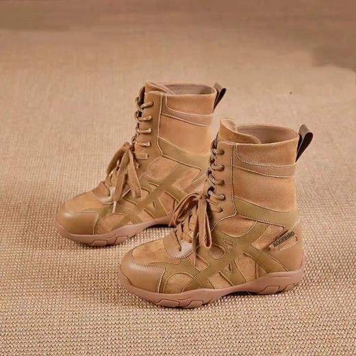 【四季可穿❗️经久耐穿】牛皮版~厚底内增高12公分马丁靴女秋新款小个子复古赛车鞋西部靴。jb 商品图2