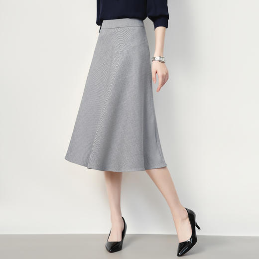 罗蒙气质百搭半身裙舒适微弹商务简约大方优雅中长款半截裙 商品图4