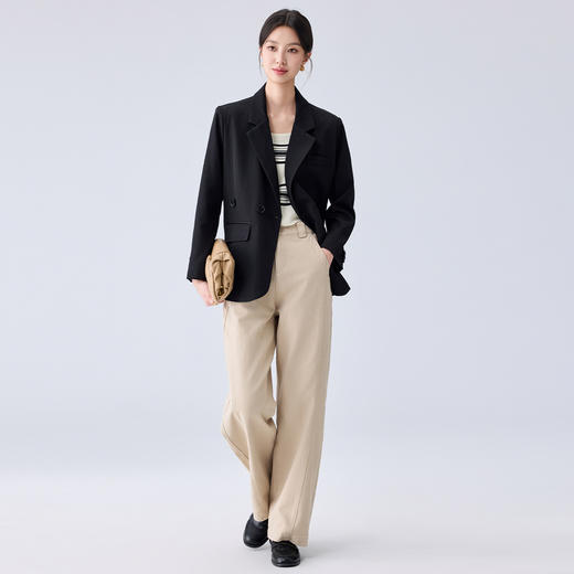 罗蒙女士西服外套舒适透气优雅干练气质职业商务休闲单西外套女 商品图3