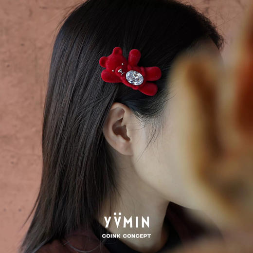 YVMIN尤目乐园招手小熊饼干发卡2个122301 商品图0