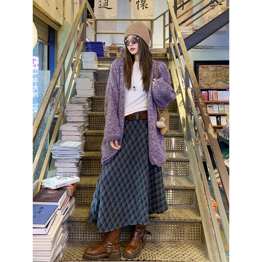 【179元任选2件】现货！韩系格子不规则半身裙 商品图0