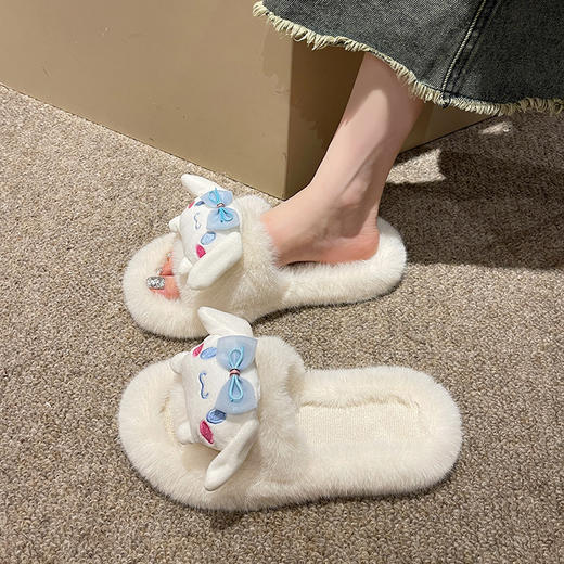 【秋冬新款❗️韩版时尚鱼嘴套脚】选取舒适材质，优质柔软面料，耐磨鞋底，柔软亲肤，舒适不磨脚，厚底时装休闲大码女式保暖加绒加厚卡通QQ 商品图1