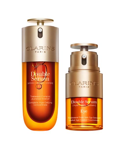 3666057183904	娇韵诗CLARINS	【眼面套装】双萃精华液双萃眼部精华眼霜眼面护肤套装滋润淡纹（50ml面部精华+20ml眼部精华） 商品图0