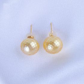 【金色年华】刻面金珠耳钉2-ZZ2409069