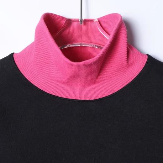 WY1544SDSA秋冬新款痞帅男装美式拼接撞色刺绣字母倒三角立领卫衣百搭 商品图2