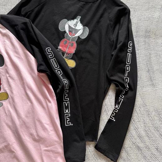 D122456米奇印花图案圆领长袖T恤男女同款 商品图3