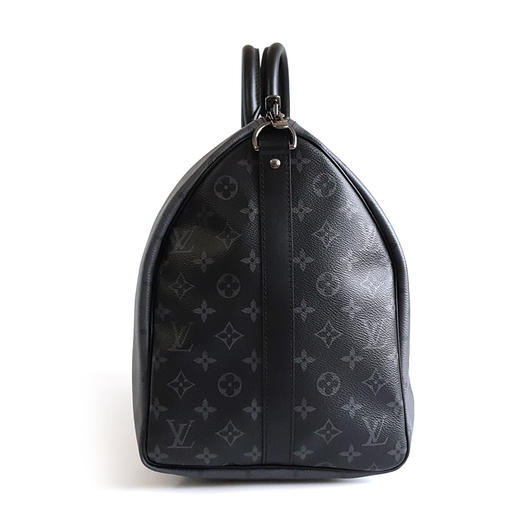【98新闲置】LV路易威登KEEPALL BANDOULIERE 50旅行袋M45392黑武士限量色黑老花旅行袋keepall50单肩手提包男士 191225AK01 商品图3