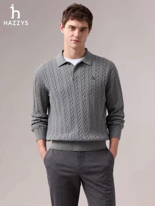 D122455秋冬新款男士纯色针织衫休闲上衣 商品图12