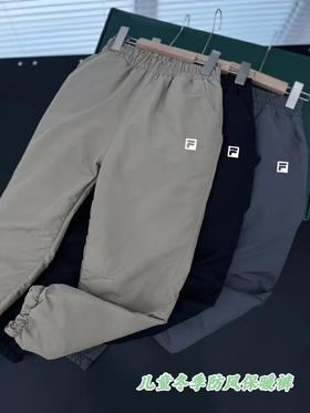 D122415冬季B备款儿童内里加绗棉加厚梭织棉裤