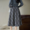 奢姿大码女装2025冬季减龄半松紧腰百搭裙子胖妹妹格纹时尚半身裙9954453946B 商品缩略图3