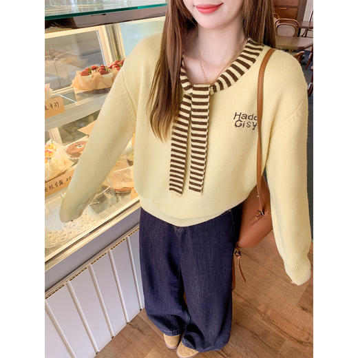 <曾小咸推荐>3.1现货秒杀！微信超特价！韩系学院风假两件毛衣 日常189.99 立减80 秒杀89.99！ 商品图3