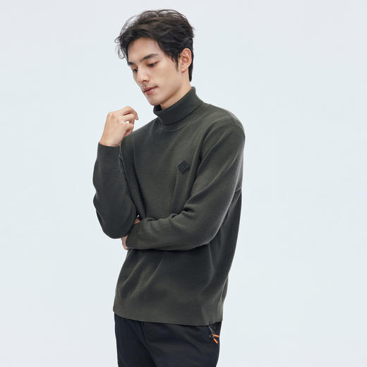 【门店同款】圣得西2025年冬季男士羊毛衫高领套头商务休闲针织衫 商品图1