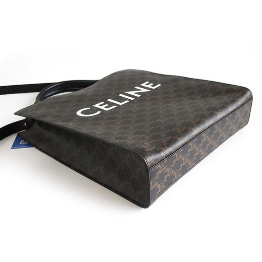 【95新】CELINE思琳中号老花拼黑色凯旋门tote琴谱手提单肩包女士 231225AK47 商品图6