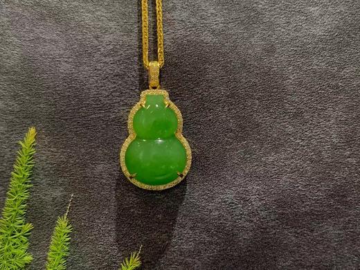 【御珠宫坊】金镶碧玉葫芦吊坠 商品图1