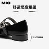 MIO米奥2026春季新款圆头粗跟甜美风多字式扣带花朵饰扣玛丽珍鞋M261413671 商品缩略图4