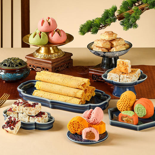 【御锦礼韵礼盒】悠享时杭州特产糕点心礼盒伴手礼下午茶休闲零食礼包年货过年元旦送礼物821g 商品图2