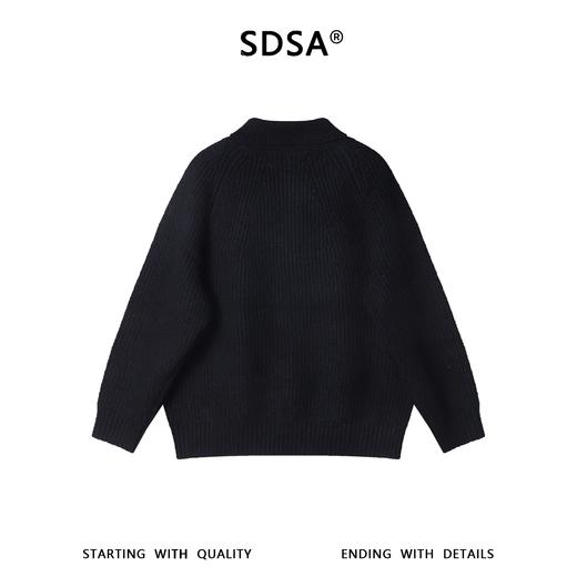 213SDSA男士秋冬新款痞帅男装慵懒风纯色简约可翻高领毛衣百搭宽松 商品图5