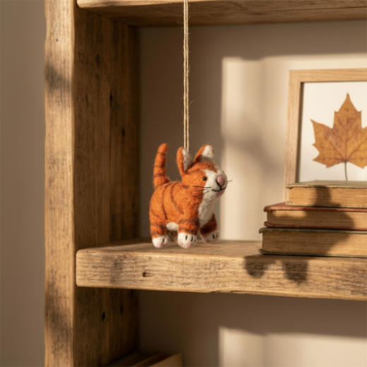 北京仓｜Felt So Good-Colin the Cat-鼠鼠小猎手 科林喵 羊毛毡 挂件［英国设计师］ 商品图0