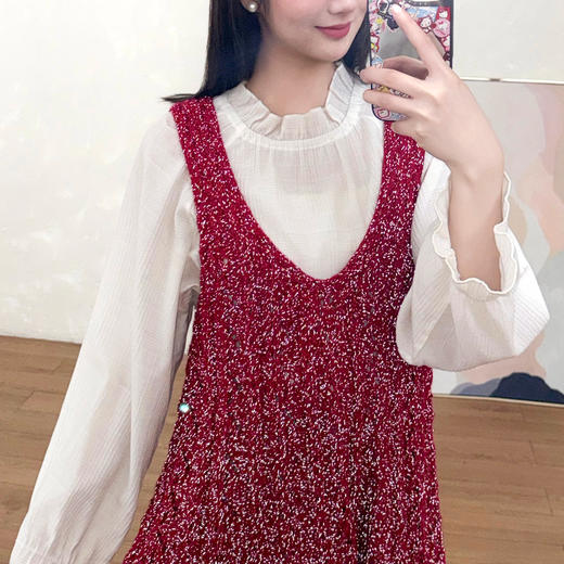 苏苏姐家融光背心手工DIY棒针编织羊毛衣服毛线团自制材料包 商品图2