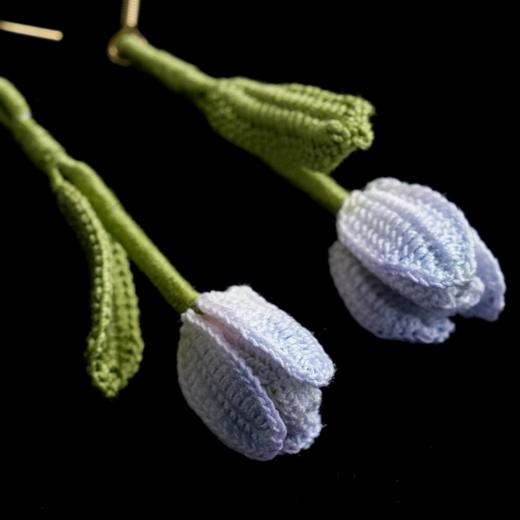 【林栖设计小店】东阳郁金香微钩耳环LX1825002 商品图2