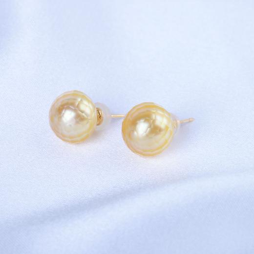 【金色年华】刻面金珠耳钉2-ZZ2409069 商品图2