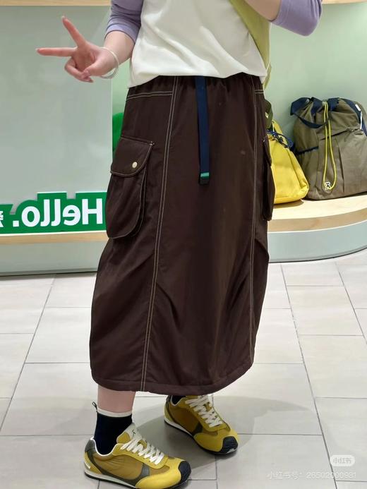 D122412秋冬防泼水明线夹棉长裙保暖厚款宽松半身裙 商品图0