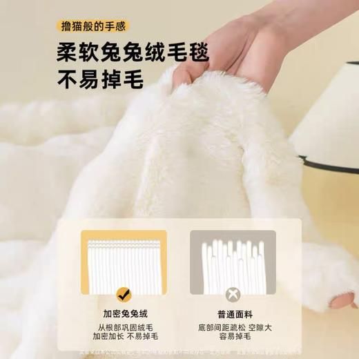 山M同款 【全尚 双人泡芙毯】  软fufu的手感！​厚实软糯，双面都能用，不掉毛，不起球，无静电，可机洗 ！ 商品图3