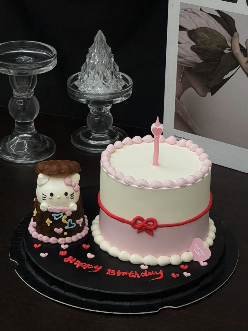 kitty猫女孩女生可爱蛋糕