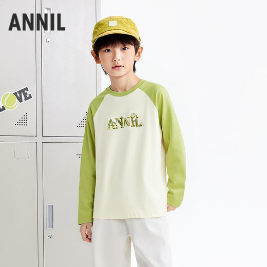 男女童圆领长袖针织衫春季新款安奈儿童装EM611714 商品图1
