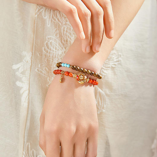 【故宫饰品】锦鲤南红手串玛瑙沉香手链文创新年本命年生日礼物女生 商品图7