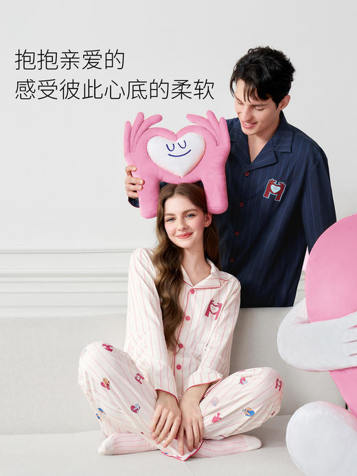 【家居服专场】抱抱人联名款嫚熙秋冬季果柔棉纯棉女士睡衣情侣家居服2025新款 商品图4
