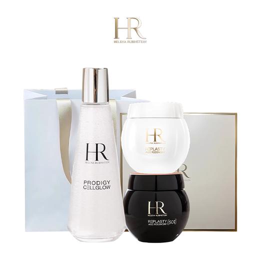 【全球购A】送礼盒礼袋  HR赫莲娜黑白绷带小露珠三件套 【新版50px】黑绷带晚霜50ml+白绷带日霜50ml+小露珠200ml 商品图4