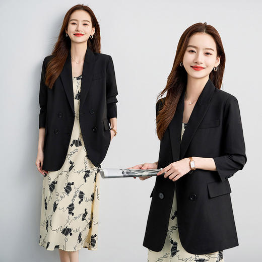 罗蒙女士西装外套时尚通勤休闲百搭气质干练职业气质有型西服外套 商品图8
