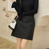 奢姿大码女装2025冬季复古波点半身裙胖妹妹高腰A遮胯百搭短裙9954453909B 商品缩略图2