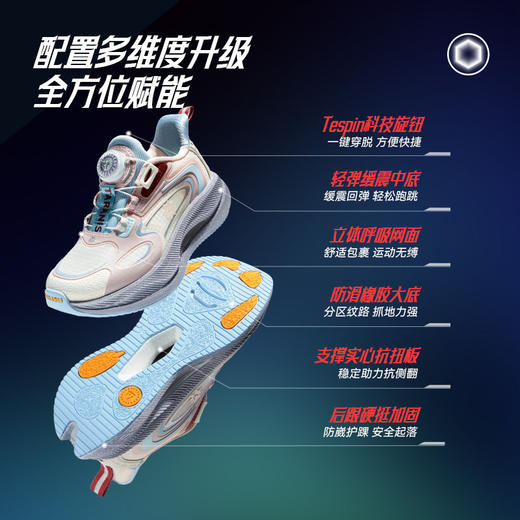 泰兰尼斯儿童运动鞋26春季新款中大童校园综训鞋男女童跑步鞋T01D6A8747 商品图1