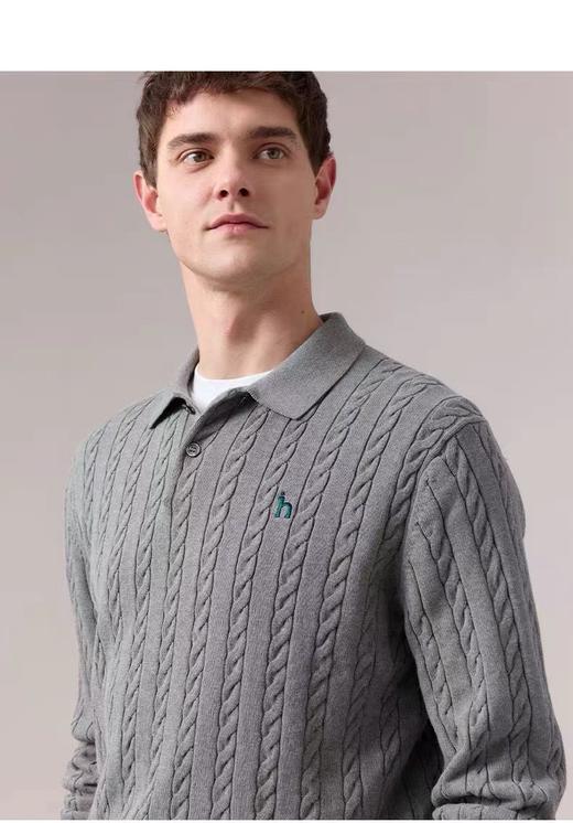 D122455秋冬新款男士纯色针织衫休闲上衣 商品图11