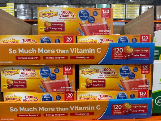 🔥特价！截止1/19！340元/盒！**📢每日活力好搭档——Emergen-C维生素C冲剂✨120袋 商品图2