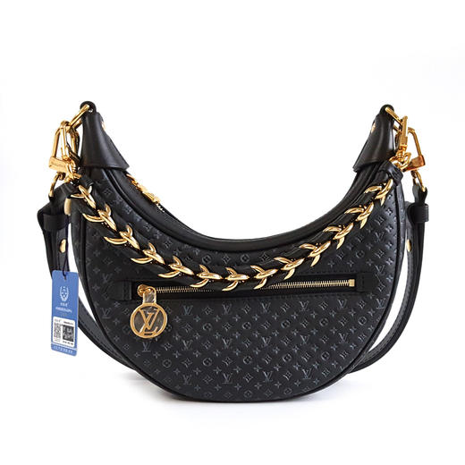 【95新】LV路易威登LoopM22591色全皮压纹Loop月牙包豌豆包单肩腋下包女士 171225NJS18 商品图0