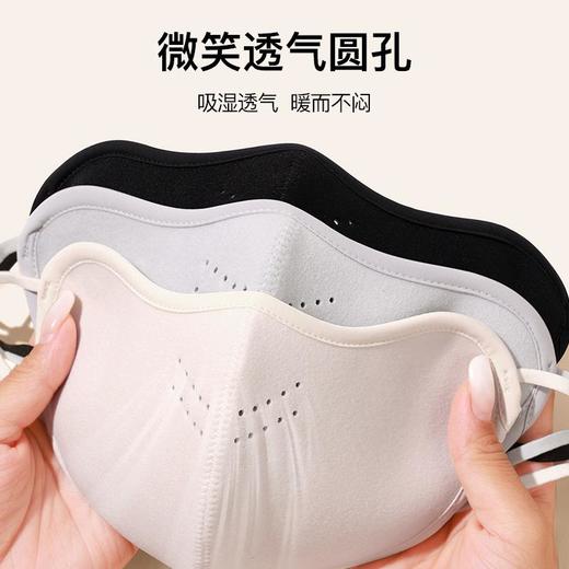 冬季口罩女加绒圆孔透气口罩女户外出行面罩防风防寒保暖口罩男 商品图2