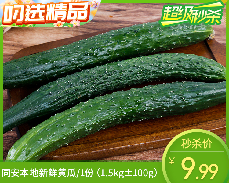 同安本地新鲜黄瓜/1份（1.5kg±100g）