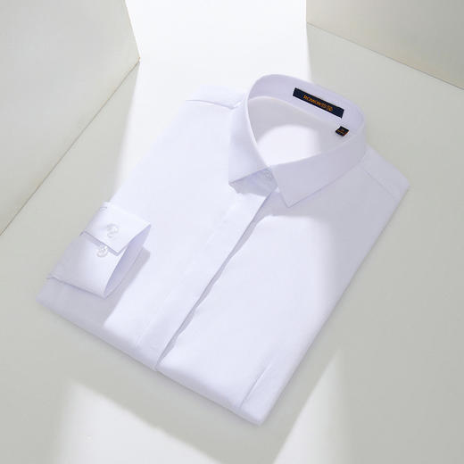 【含桑蚕丝莫代尔】罗蒙女士长袖衬衫优雅干练日常通勤舒适长袖衬衣 商品图8