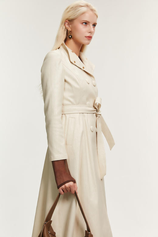 SAFICOO 优雅老钱 经典束腰式风衣 商品图2