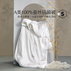 水星家纺蚕丝春秋二合一被A类丝滑透气细腻亲肤床上用品严选