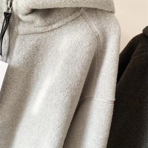 D122411雪花绒毛呢“暖炉”连帽拉链外套男女同款 商品图13